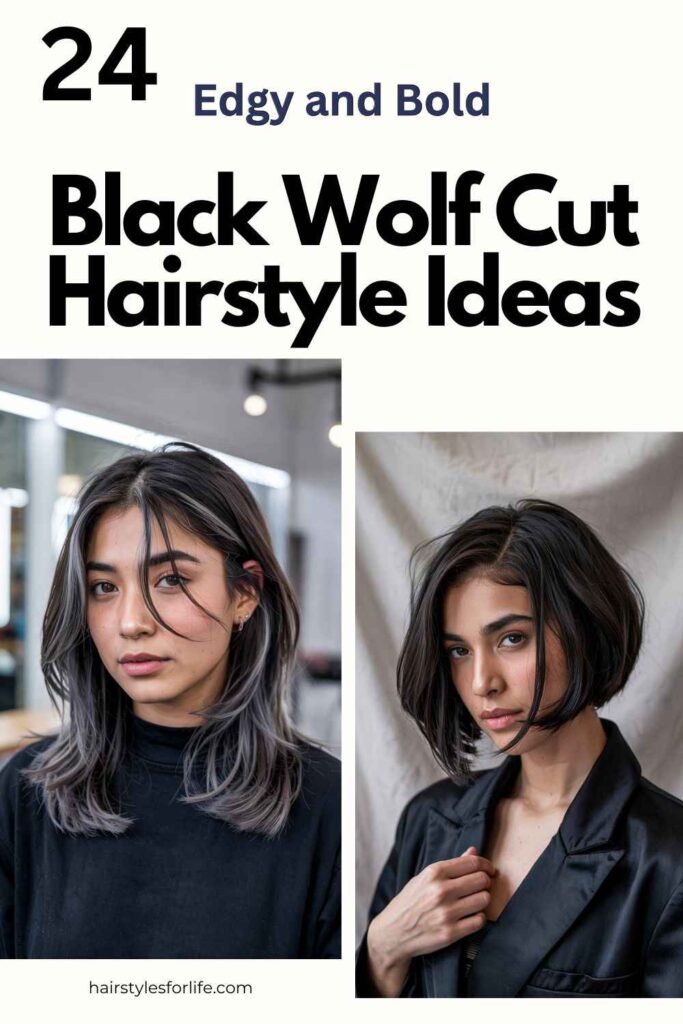 Black Wolf Cut Hairstyle Ideas