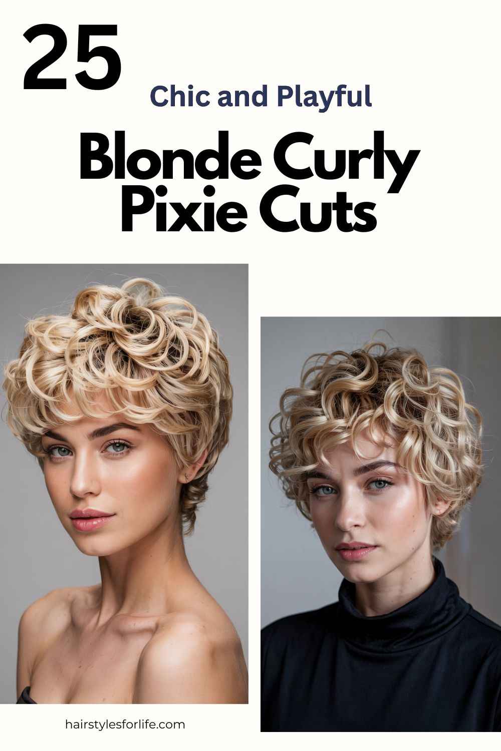 Blonde Curly Pixie Cuts