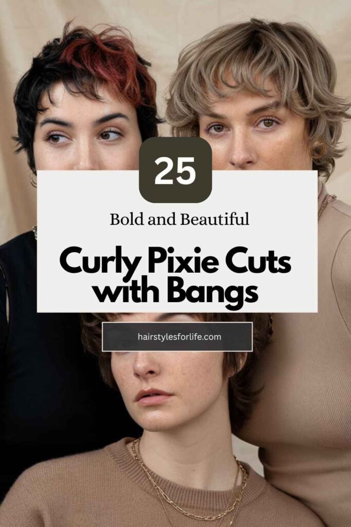 Curly Pixie Cuts with Bangs