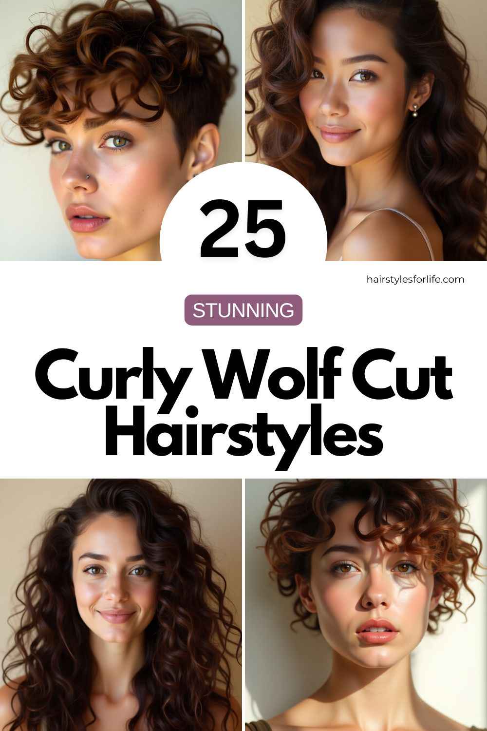Curly Wolf Cut Hairstyles