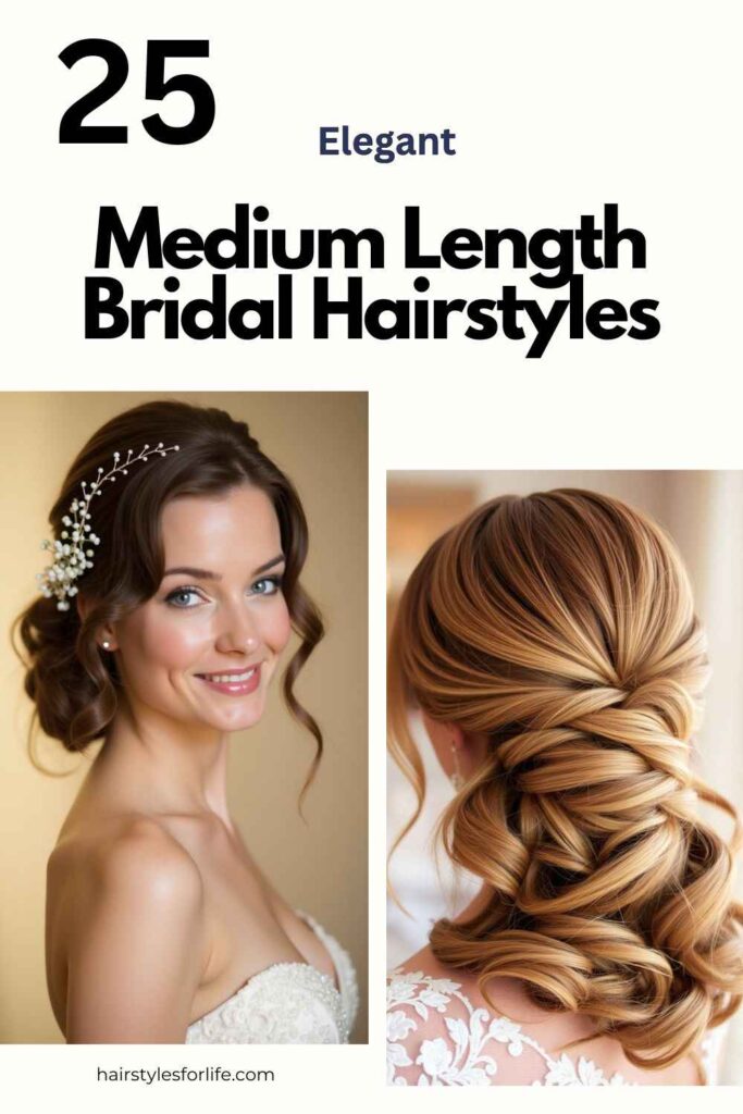 Medium Length Bridal Hairstyles