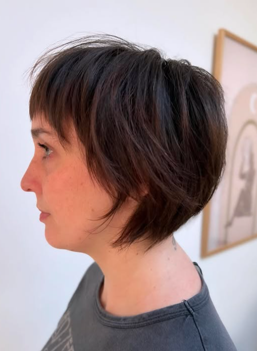 Choppy Bob with Feathered Bangs
