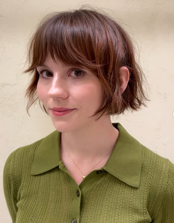 Textured Bob with Wispy Bangs