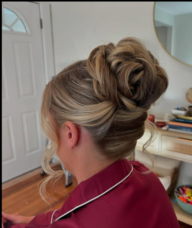 Braided Crown with Loose Curls
