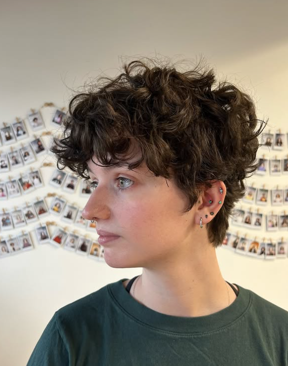Curly Pixie with Defined Curls