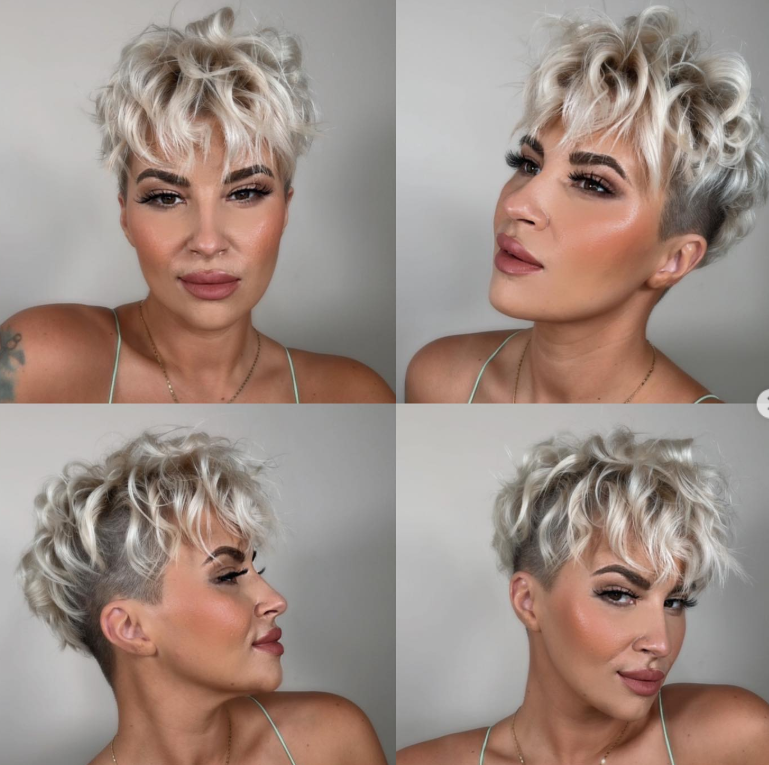 Curly Pixie with Undercut