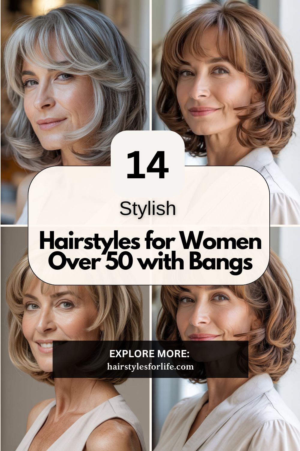 Hairstyles for Women Over 50 with Bangs