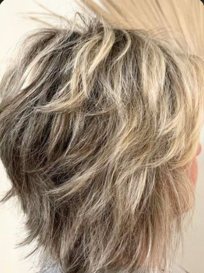 Shoulder-Length Messy Shag