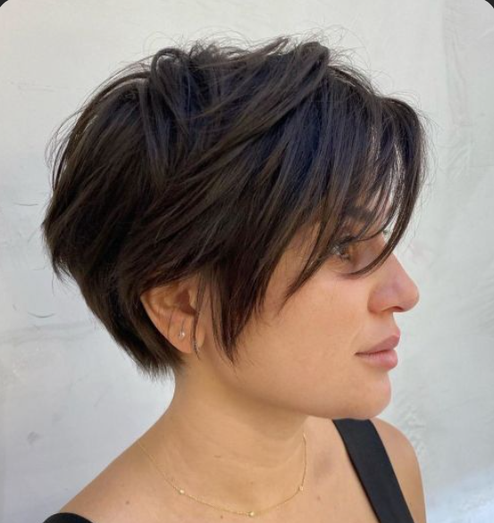 Side-Swept Bangs Pixie Bob