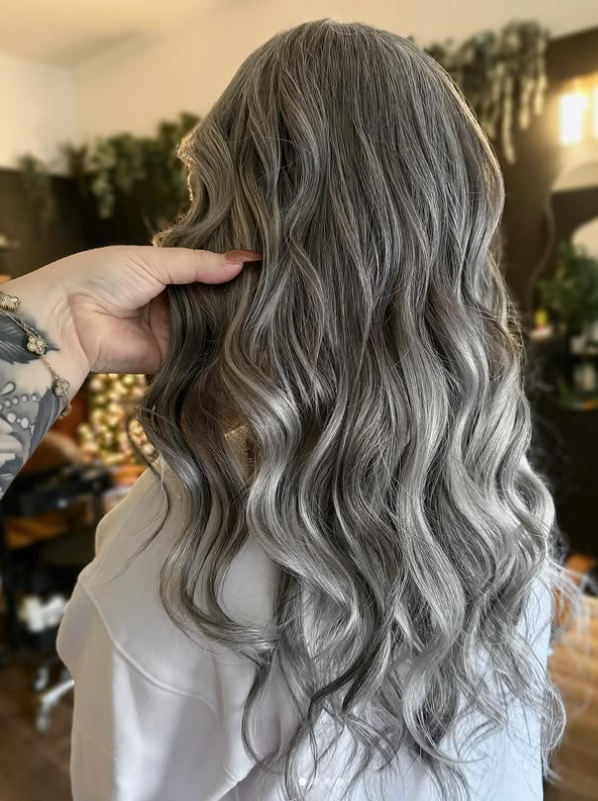 Silver Grey Balayage