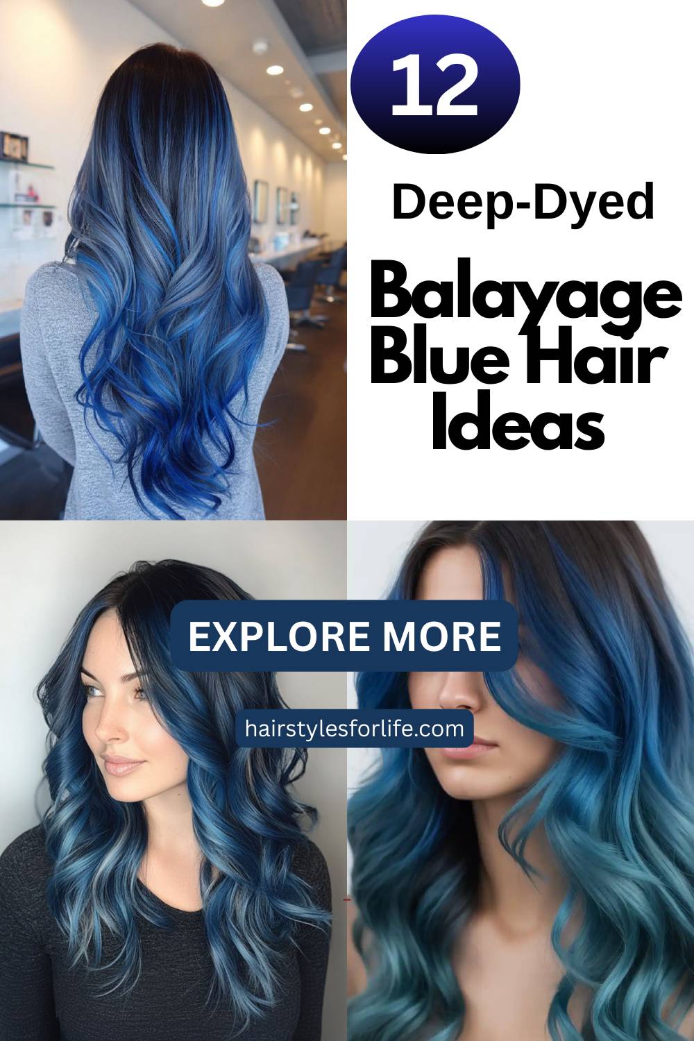 Balayage Blue Hair Ideas
