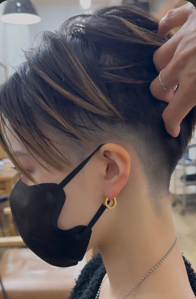 Blunt Undercut Bob with Straight Bangs