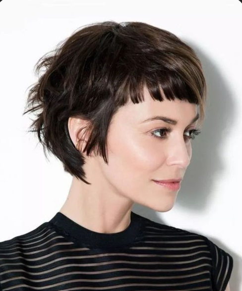 Classic Undercut Bob with Full Bangs