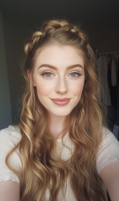 Half-Up Half-Down Boho Hairstyle