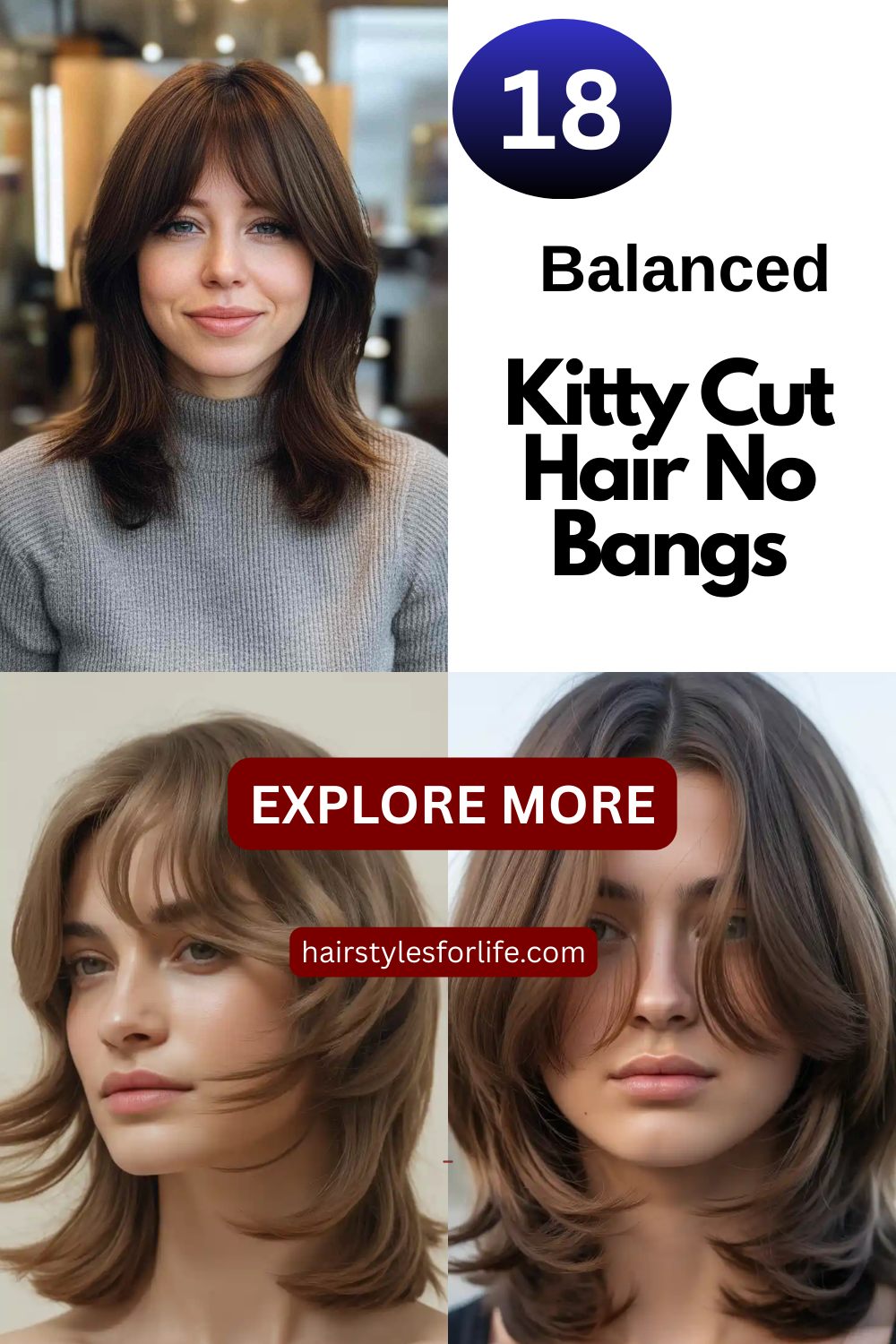 Kitty Cut Hair No Bangs