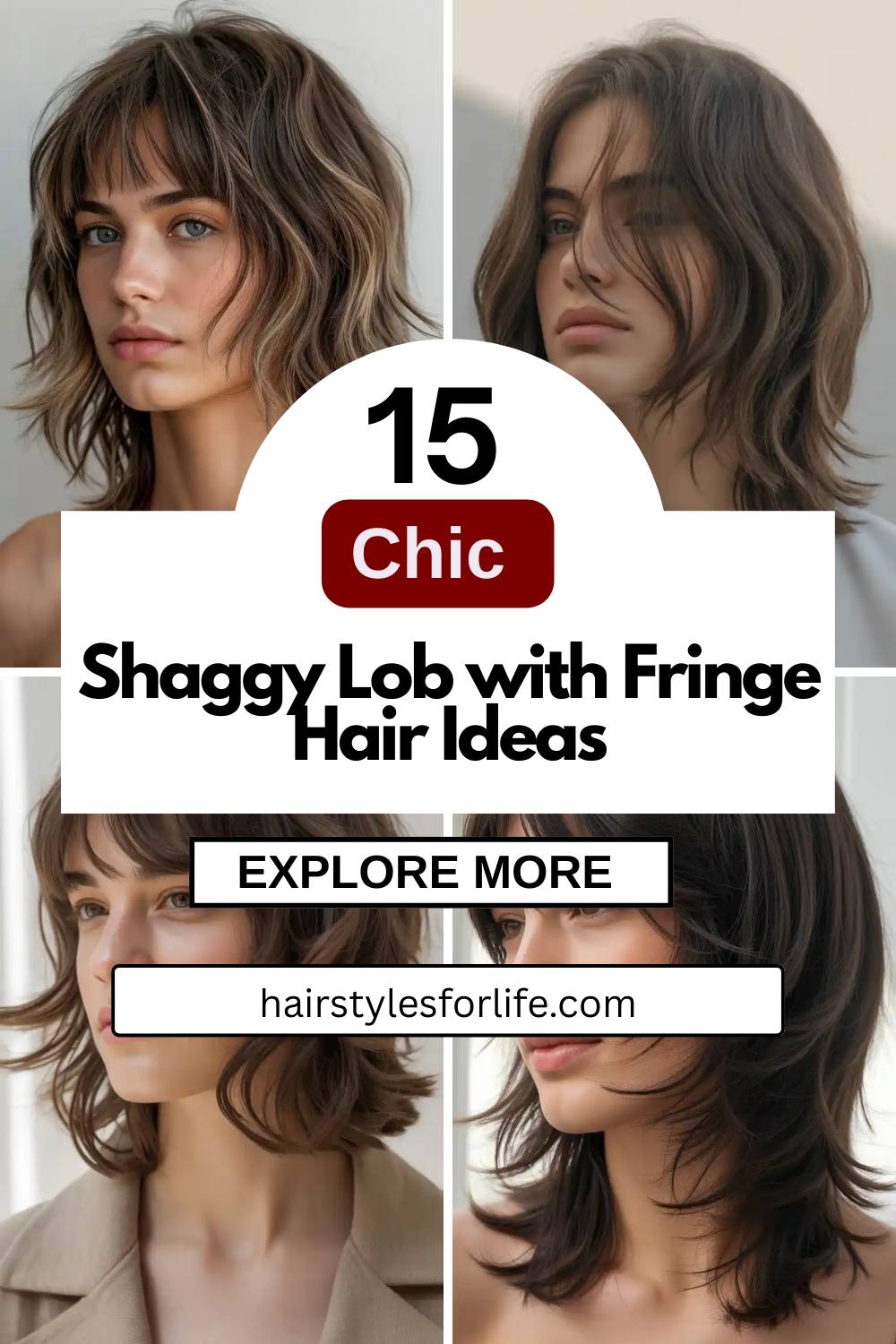 Shaggy Lob with Fringe Hair Ideas