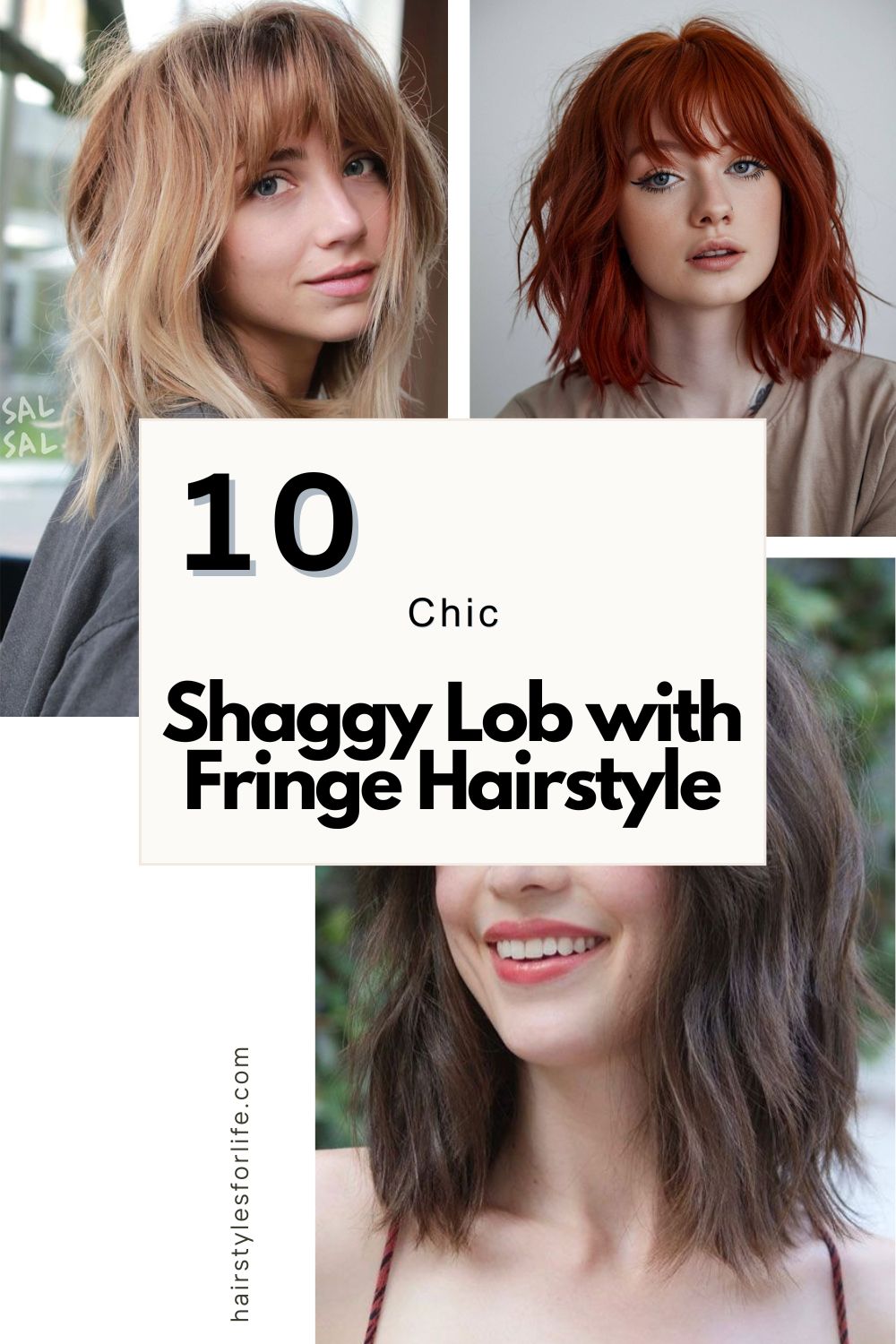 Shaggy Lob with Fringe Hairstyle