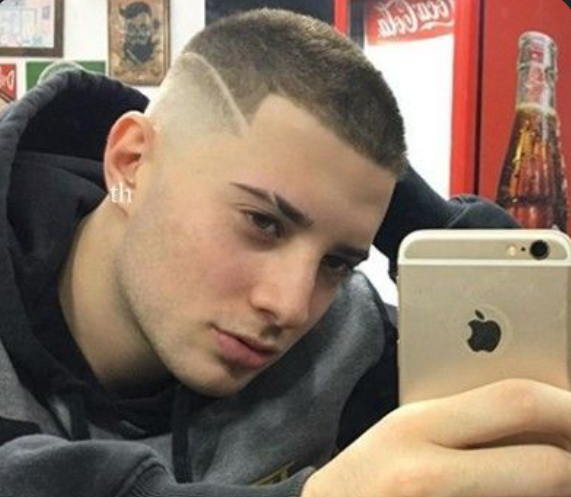 High Fade with Double Line