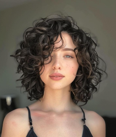 Short Coily Layered Cut