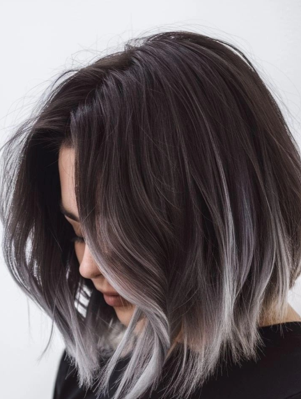 Side Undercut Bob with Subtle Blonde Highlights