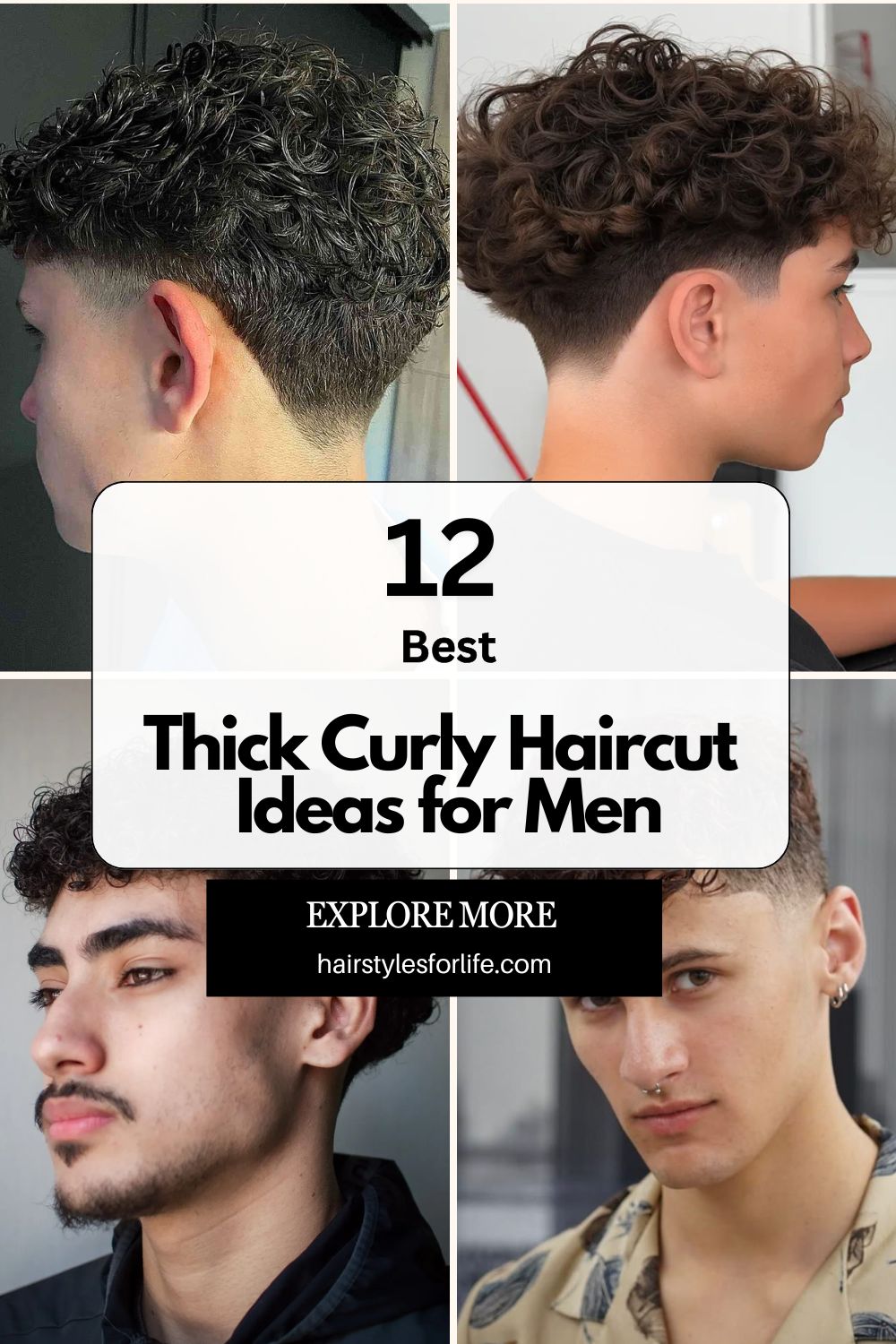 Thick Curly Haircut Ideas for Men​