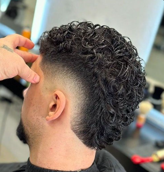 Curly Mohawk Fade