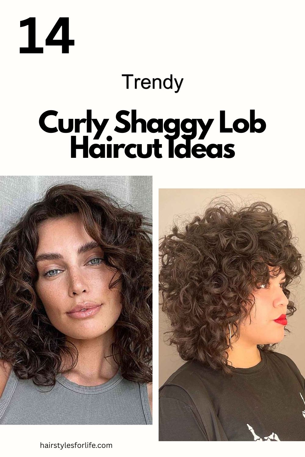 Curly Shaggy Lob Haircut