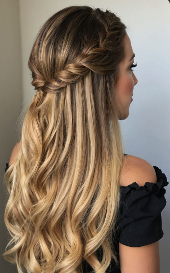 Half-Up Twisted Hairstyle