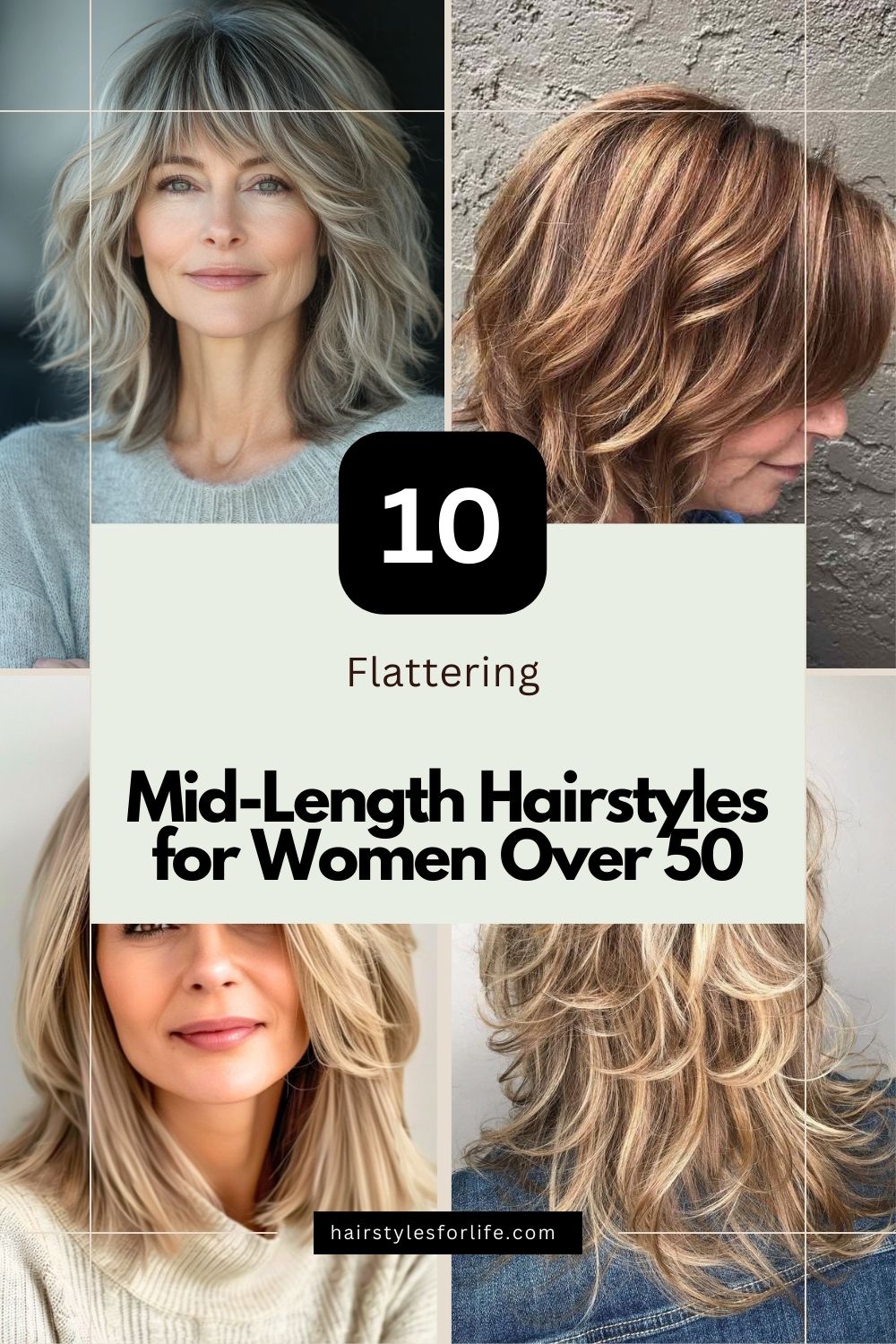 Mid-Length Hairstyles for Women Over 50
