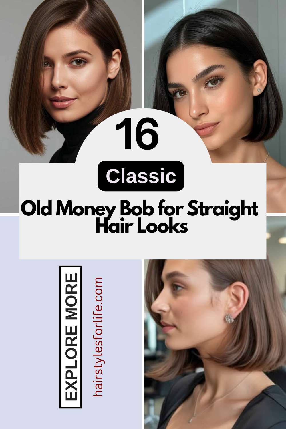 Old Money Bob for Straight Hair Looks