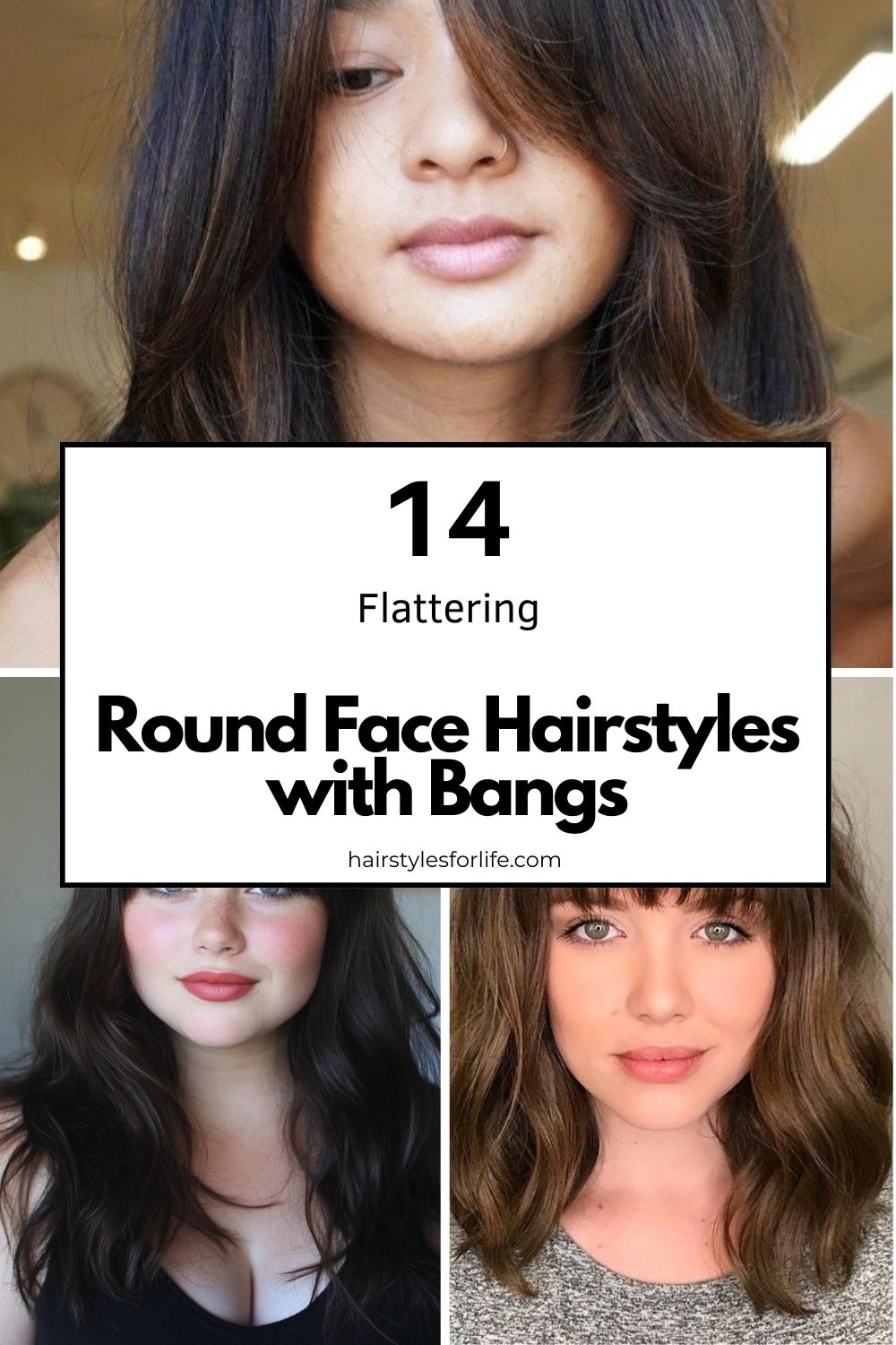 Round Face Hairstyles with Bangs