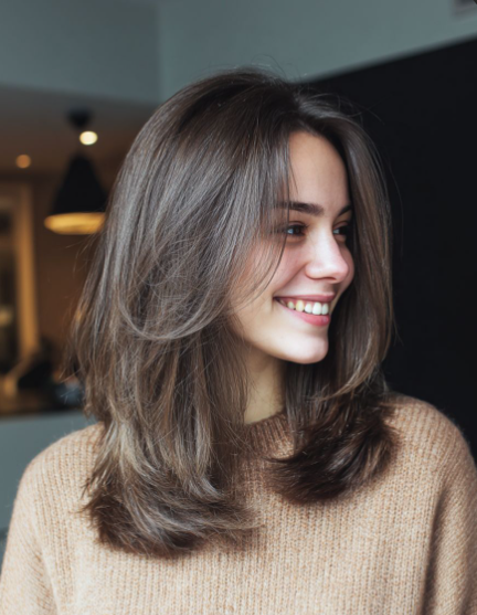 Shoulder Cut with Face-Framing Layers