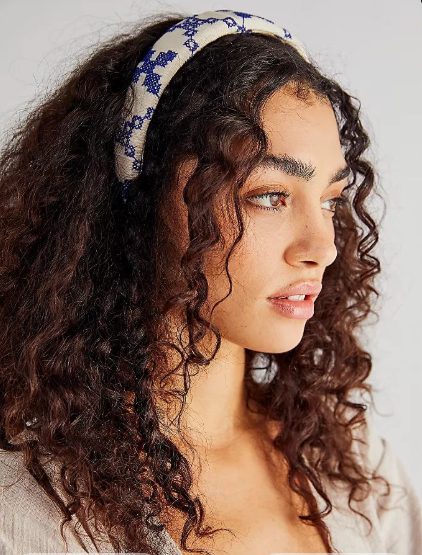 Curly Headband Hairstyle