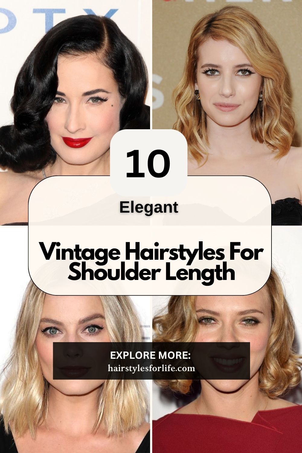 Vintage Hairstyles For Shoulder Length